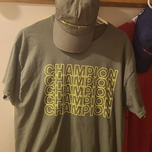 Champion Hat and Shirt combo